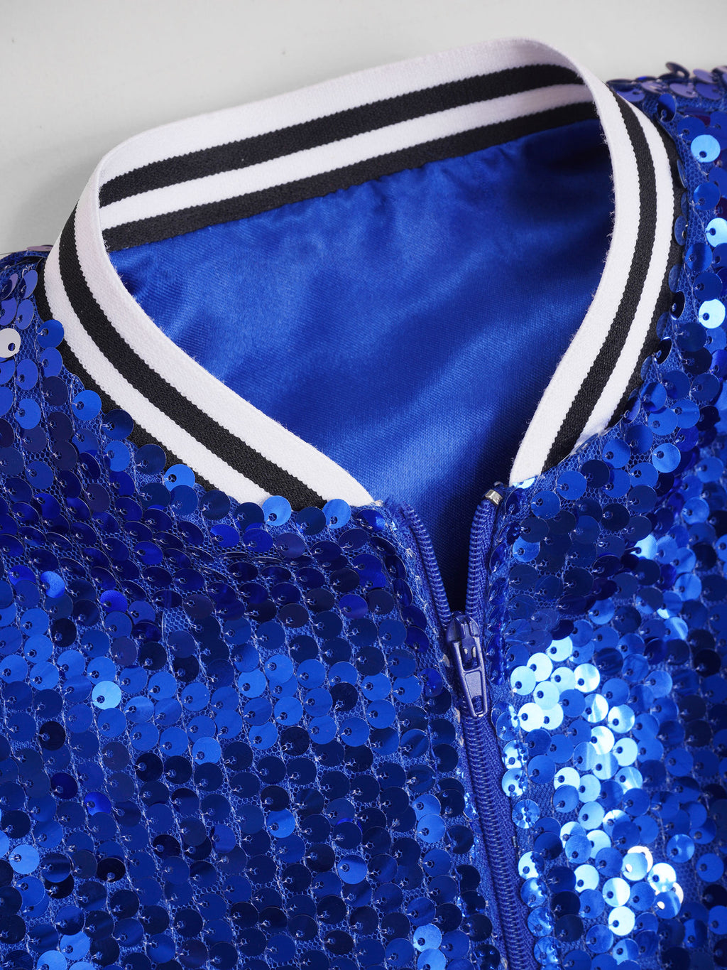 Shiny Sequin Zip Jacket — Kids Dance Performance & Festival Coat