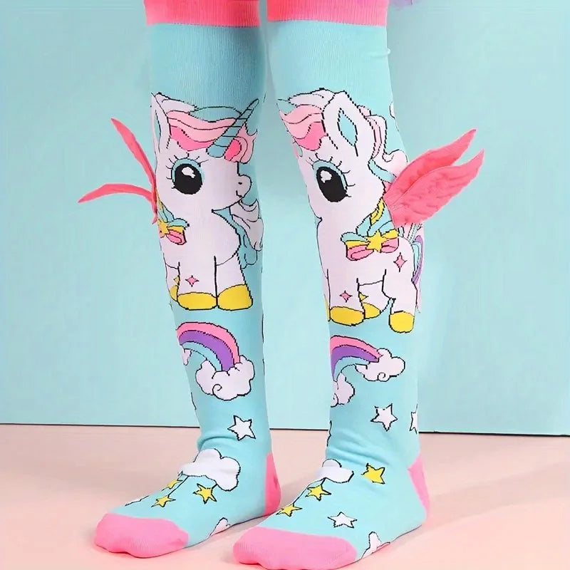 Unicorn Wing 3D Knee Socks — Kids Party & Dress Up Sock