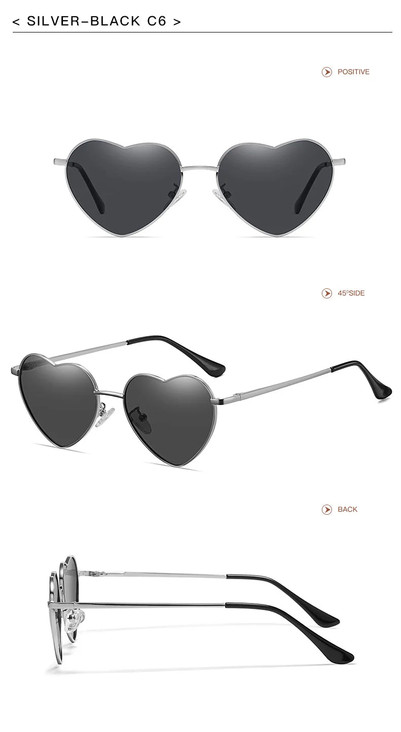 Polarised Heart Sunglasses — UV400 Festival & Holiday Shades