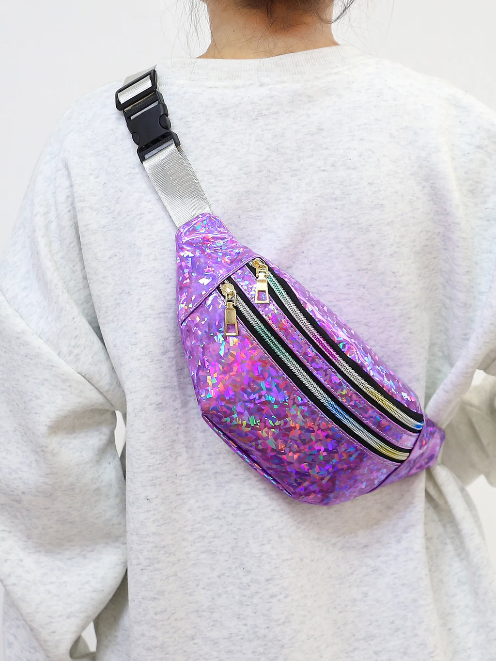 Holographic Bum Bag — Festival Belt Bag & Chest Bag
