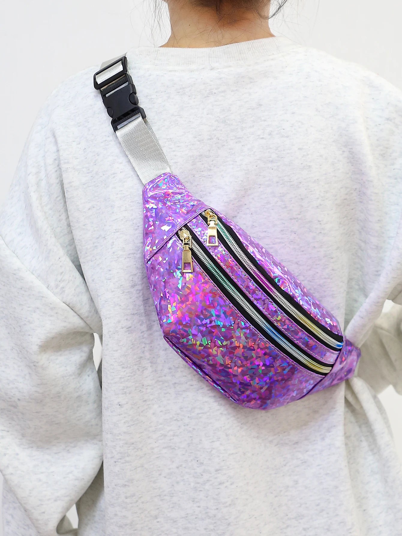 Holographic Bum Bag — Festival Belt Bag & Chest Bag