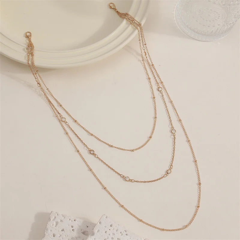 Rhinestone Body Chain — Layered Crystal Back & Waist Chain