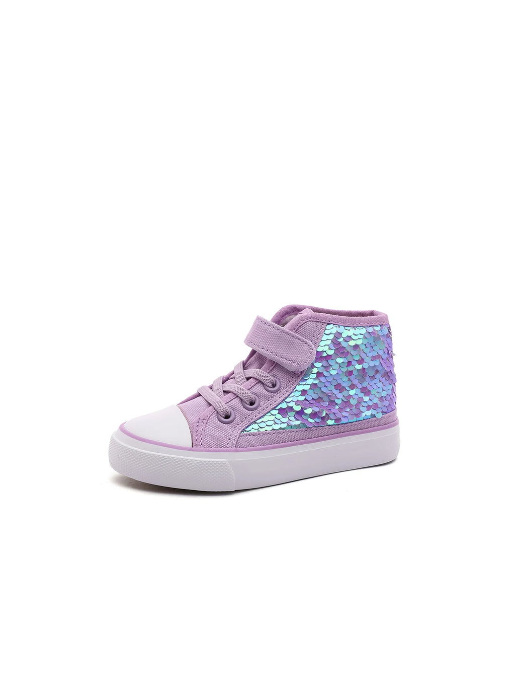 Holographic Scale Canvas Shoes — Kids Princess Party & Dress Up Trainers