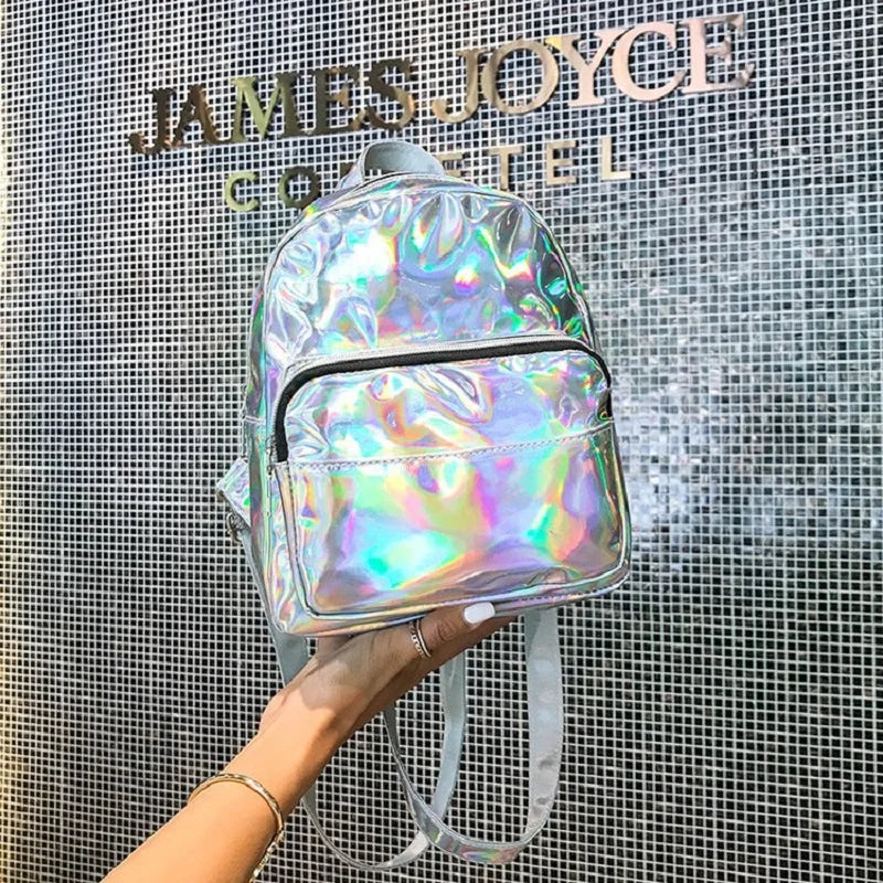 Holographic Backpack — Iridescent Festival, Rave & School Bag